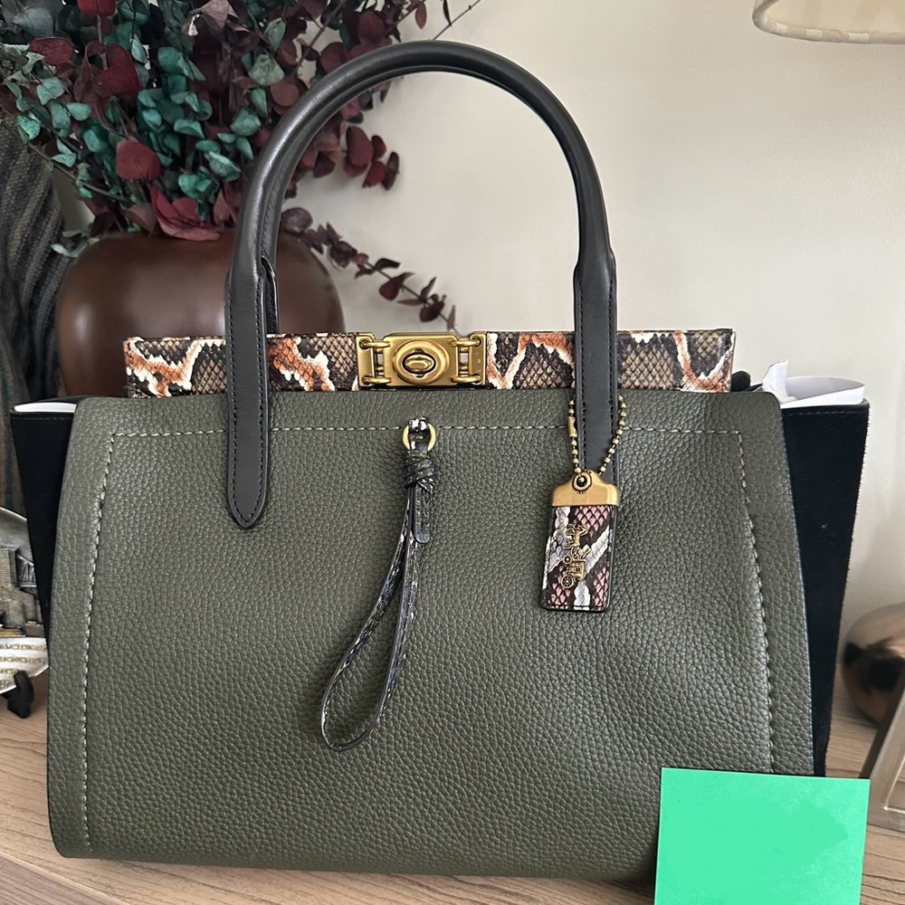 Coach 1941 Troupe Carryall 35 In Colorblock With Snakeskin Detail